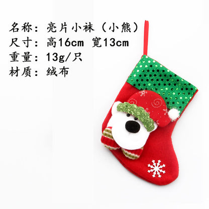 Christmas decorations Santa Claus small socks Christmas tree pendants Christmas stockings gift bags Christmas bags