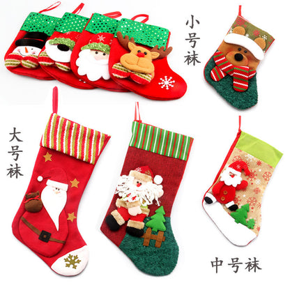 Christmas decorations Santa Claus small socks Christmas tree pendants Christmas stockings gift bags Christmas bags