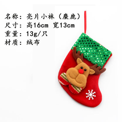 Christmas decorations Santa Claus small socks Christmas tree pendants Christmas stockings gift bags Christmas bags