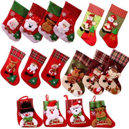 Christmas decorations Santa Claus small socks Christmas tree pendants Christmas stockings gift bags Christmas bags