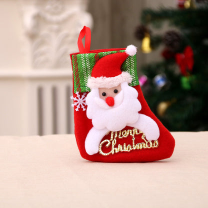 Christmas decorations Santa Claus small socks Christmas tree pendants Christmas stockings gift bags Christmas bags