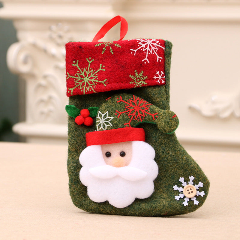 Christmas decorations Santa Claus small socks Christmas tree pendants Christmas stockings gift bags Christmas bags