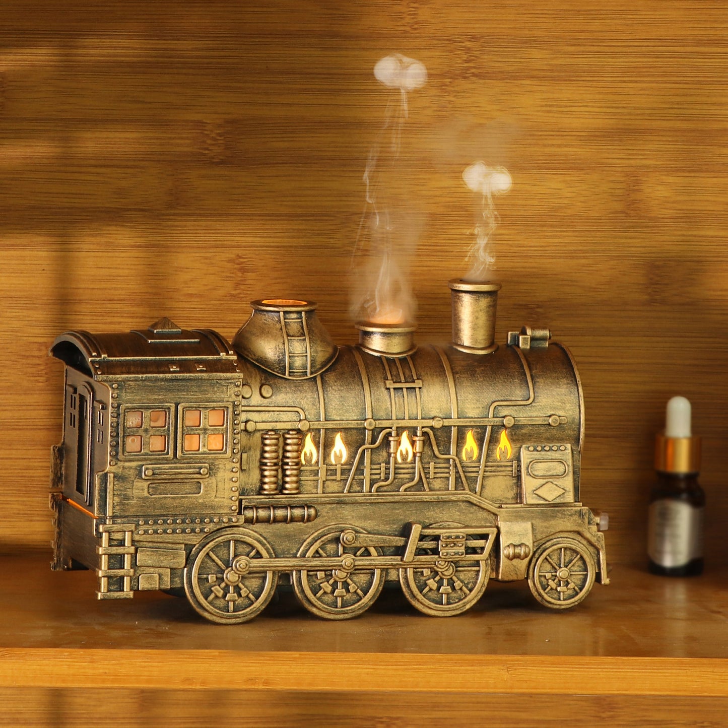 Bedroom hotel home retro creative versatile spray spit circle small train essential oil aromatherapy humidification office desk