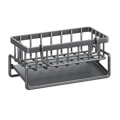 Kitchen household drain rack on the wall multi-function drain rack new multi-layer carbon steel rag storage rack