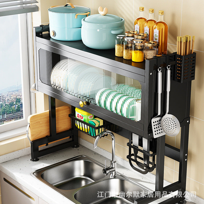 Cabinet door sink rack countertop bowl and plate storage storage with kitchen multi-function dish rack dish rack drain rack