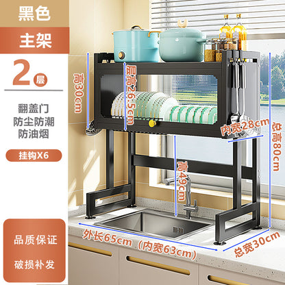 Cabinet door sink rack countertop bowl and plate storage storage with kitchen multi-function dish rack dish rack drain rack