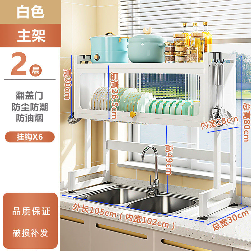 Cabinet door sink rack countertop bowl and plate storage storage with kitchen multi-function dish rack dish rack drain rack