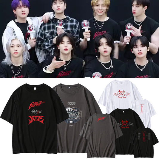 StrayKids2024 concert ATE ChkChkBoom Huang Xuanchen and Li Longfu same loose short-sleeved T-shirt