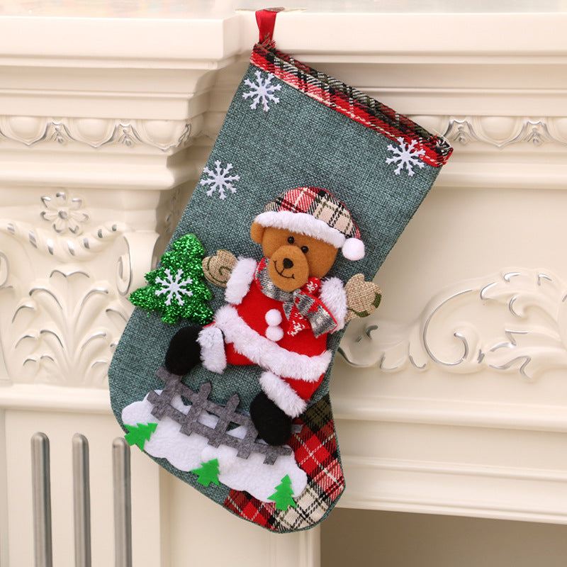 Christmas decorations Santa Claus small socks Christmas tree pendants Christmas stockings gift bags Christmas bags