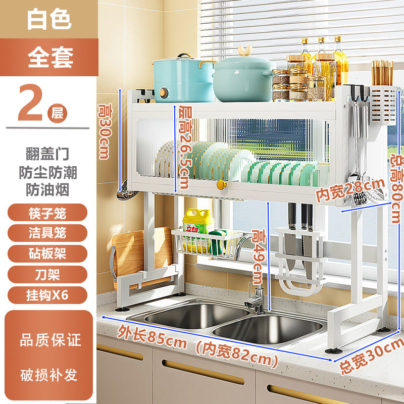 Cabinet door sink rack countertop bowl and plate storage storage with kitchen multi-function dish rack dish rack drain rack