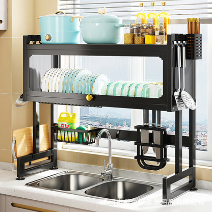 Cabinet door sink rack countertop bowl and plate storage storage with kitchen multi-function dish rack dish rack drain rack