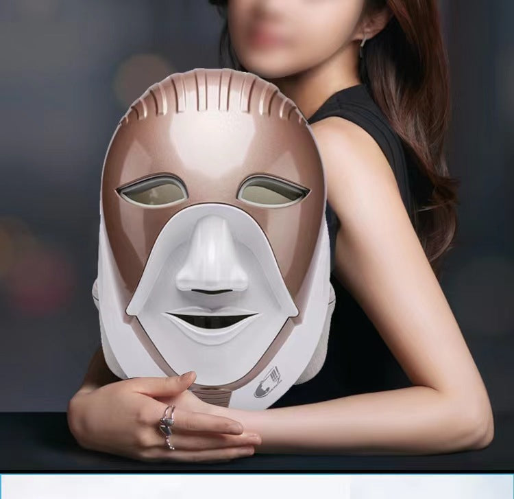 Cleopatra beauty mask LED touch seven-color light skin rejuvenation beauty instrument photon face acne mask instrument