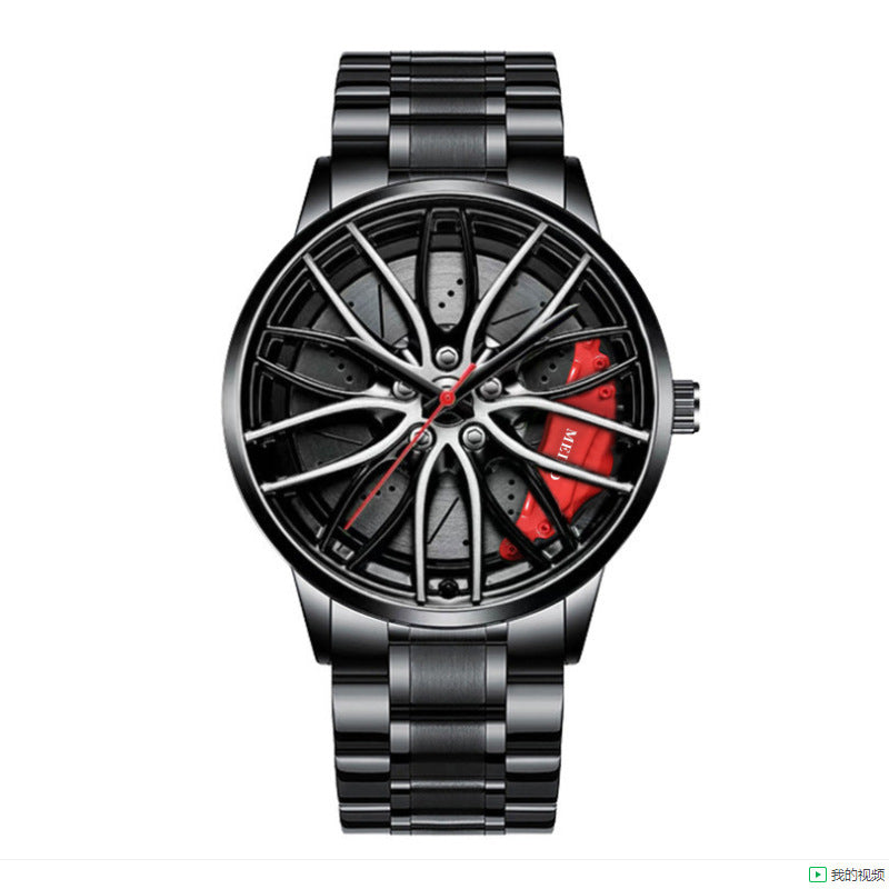 2024 foreign trade quartz movement men's watch wheel can rotate / non-rotatable non-mechanical watch fashion