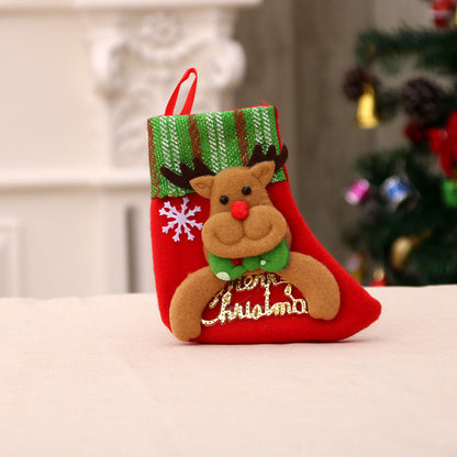 Christmas decorations Santa Claus small socks Christmas tree pendants Christmas stockings gift bags Christmas bags