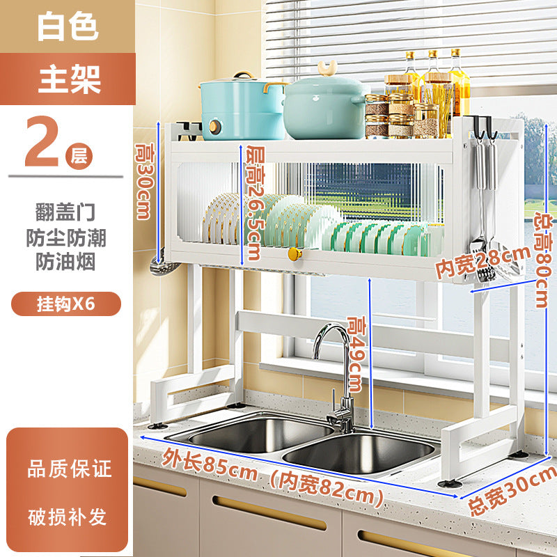 Cabinet door sink rack countertop bowl and plate storage storage with kitchen multi-function dish rack dish rack drain rack