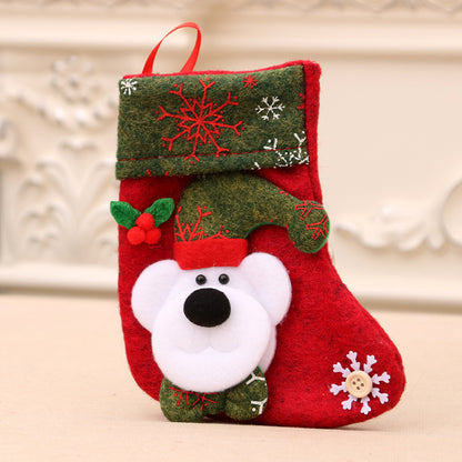 Christmas decorations Santa Claus small socks Christmas tree pendants Christmas stockings gift bags Christmas bags