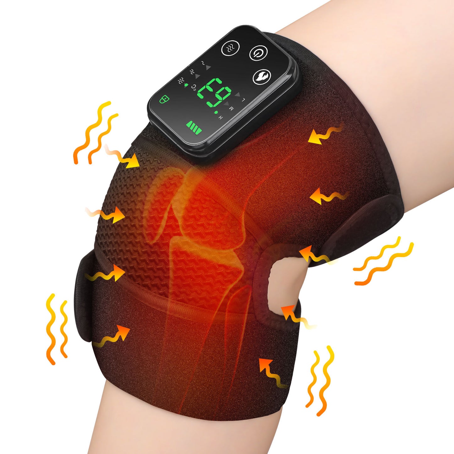 Factory new heating knee pad usb rechargeable electric heating heating vibration massage shoulder pad leg universal protective gear