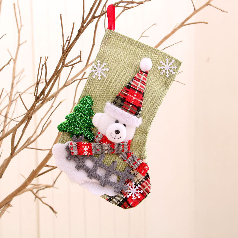 Christmas decorations Santa Claus small socks Christmas tree pendants Christmas stockings gift bags Christmas bags