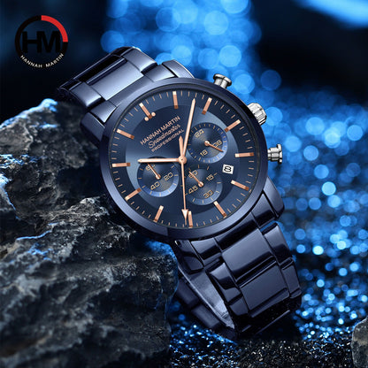 2024 new cross-border six-pin multi-function business men's waterproof calendar watch temperament men's watch factory wholesale