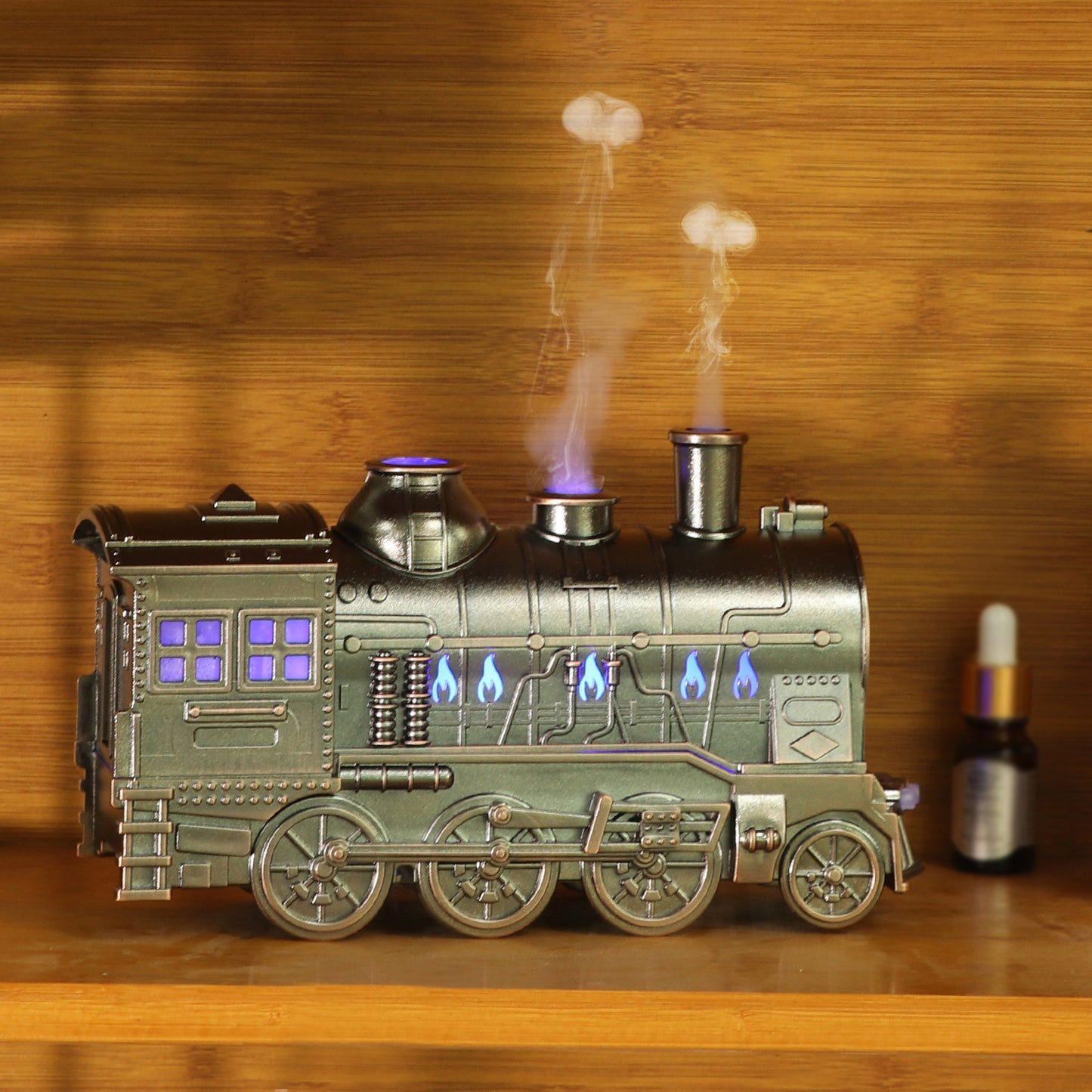 Bedroom hotel home retro creative versatile spray spit circle small train essential oil aromatherapy humidification office desk