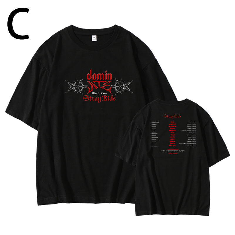StrayKids2024 concert ATE ChkChkBoom Huang Xuanchen and Li Longfu same loose short-sleeved T-shirt