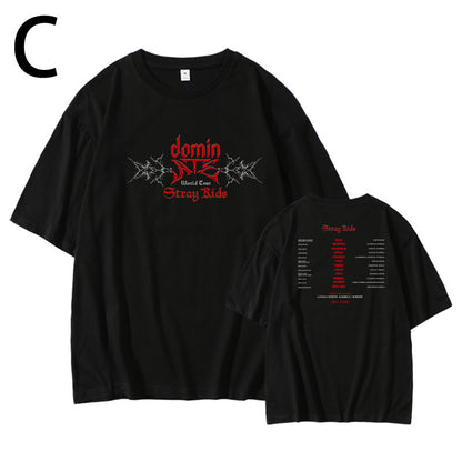 StrayKids2024 concert ATE ChkChkBoom Huang Xuanchen and Li Longfu same loose short-sleeved T-shirt