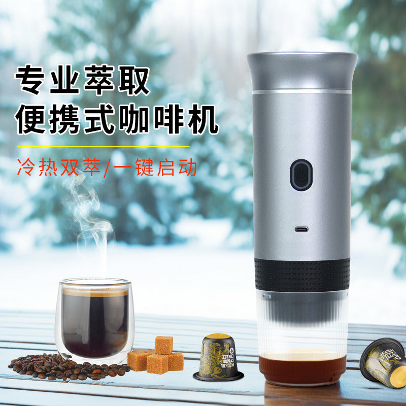 Cross-border capsule coffee machine Italian espresso portable coffee machine Coffee powder large and small capsule universal three-in-one