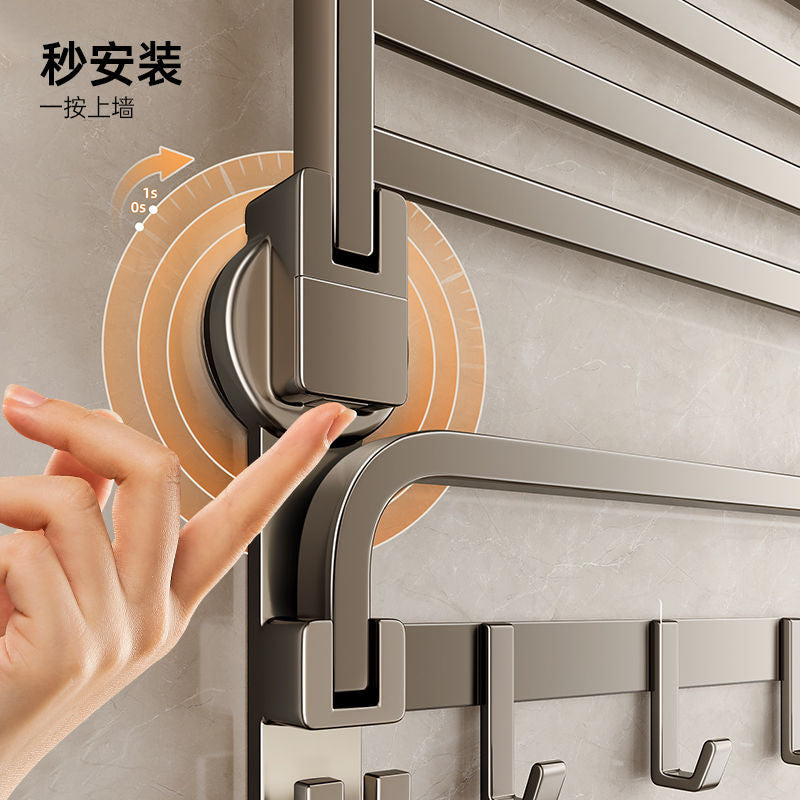 Bathroom suction cup towel rack toilet bathroom toilet towel rack wall mounted punch-free integrated rack