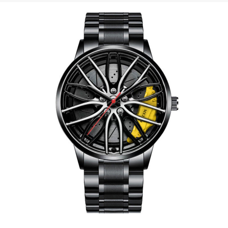 2024 foreign trade quartz movement men's watch wheel can rotate / non-rotatable non-mechanical watch fashion