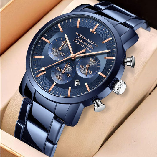 2024 new cross-border six-pin multi-function business men's waterproof calendar watch temperament men's watch factory wholesale