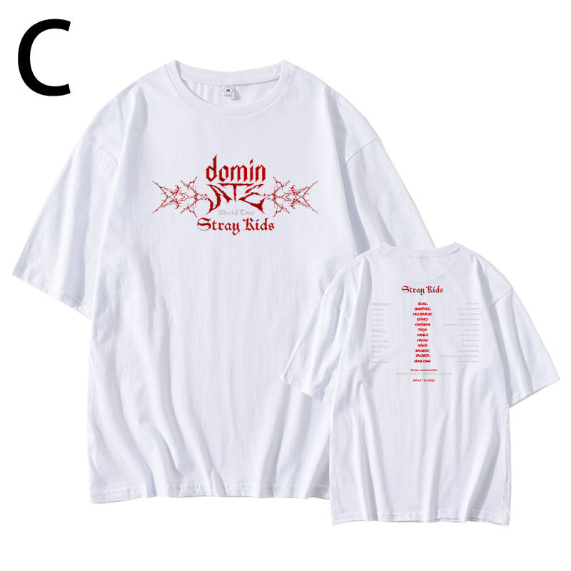 StrayKids2024 concert ATE ChkChkBoom Huang Xuanchen and Li Longfu same loose short-sleeved T-shirt