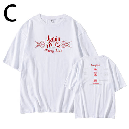 StrayKids2024 concert ATE ChkChkBoom Huang Xuanchen and Li Longfu same loose short-sleeved T-shirt
