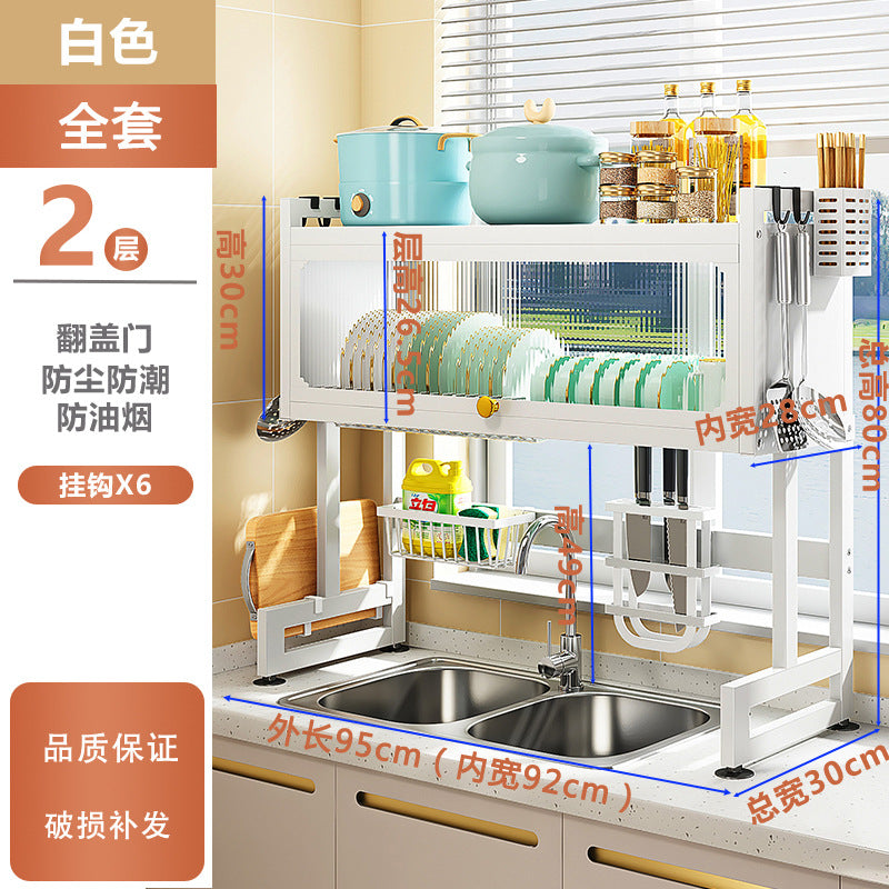 Cabinet door sink rack countertop bowl and plate storage storage with kitchen multi-function dish rack dish rack drain rack