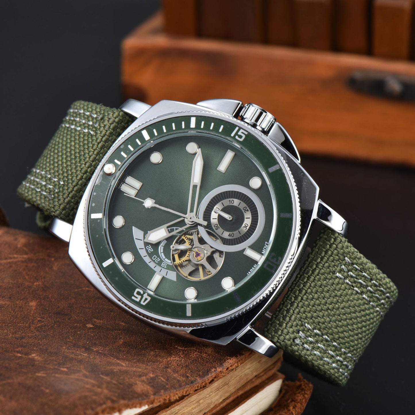 2024 cross-border hot model, exclusively for business, full-featured new model, hot model, men’s business running seconds sports mechanical watch