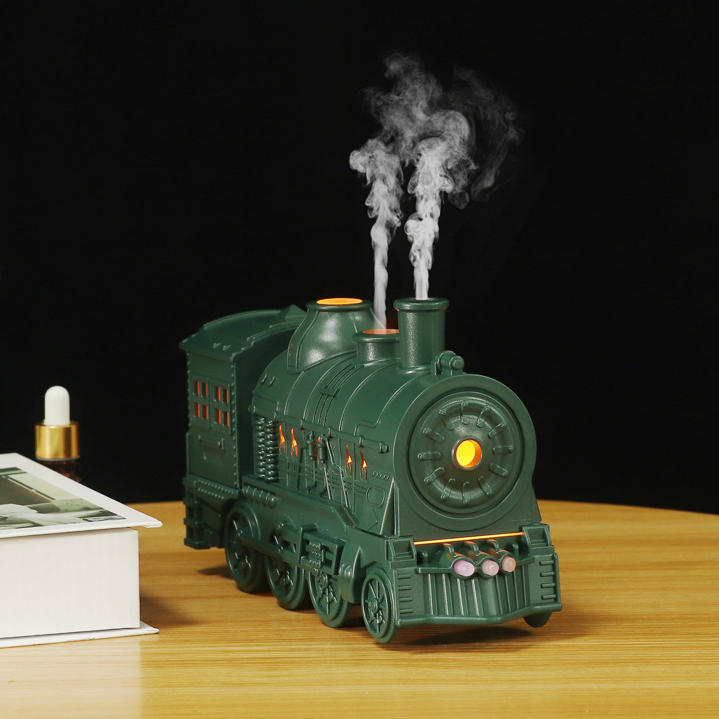 Bedroom hotel home retro creative versatile spray spit circle small train essential oil aromatherapy humidification office desk