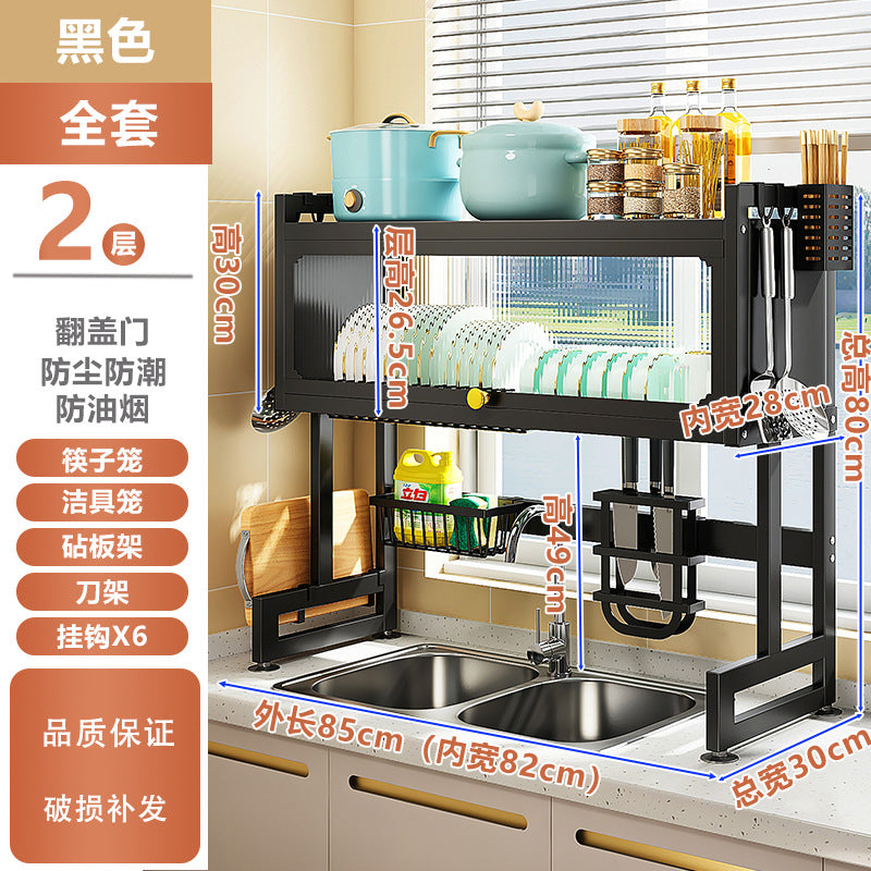 Cabinet door sink rack countertop bowl and plate storage storage with kitchen multi-function dish rack dish rack drain rack