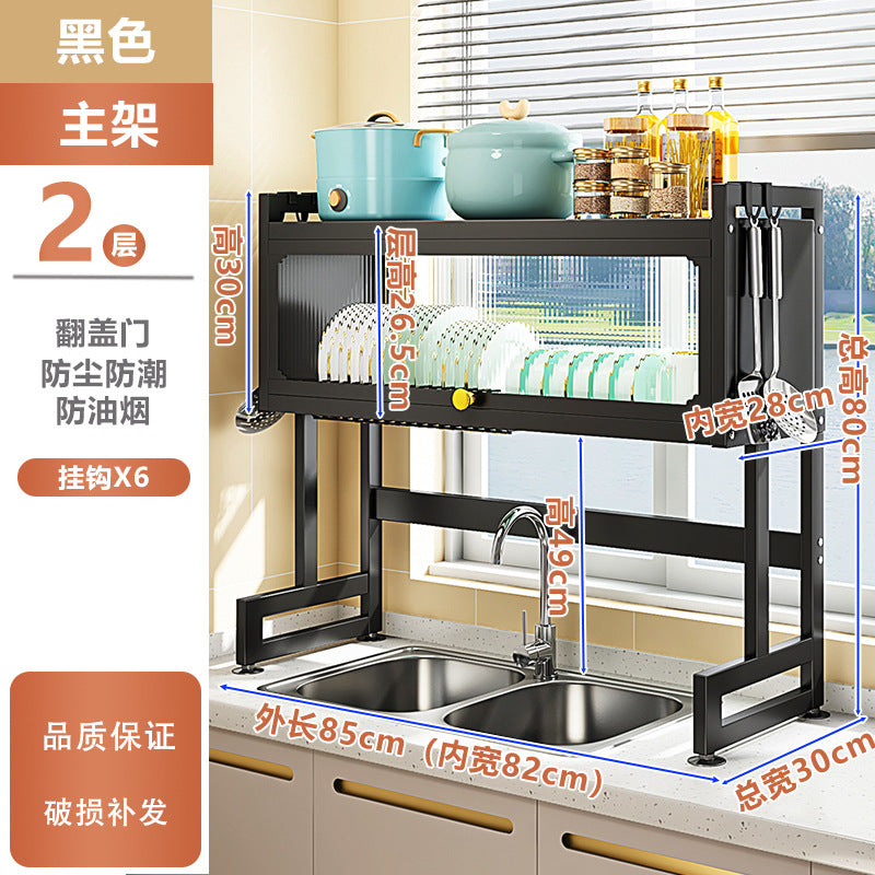 Cabinet door sink rack countertop bowl and plate storage storage with kitchen multi-function dish rack dish rack drain rack