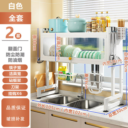 Cabinet door sink rack countertop bowl and plate storage storage with kitchen multi-function dish rack dish rack drain rack