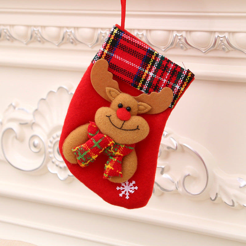 Christmas decorations Santa Claus small socks Christmas tree pendants Christmas stockings gift bags Christmas bags